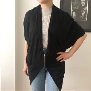 Doo.Ri Black Jersey Bat Wing Cardigan